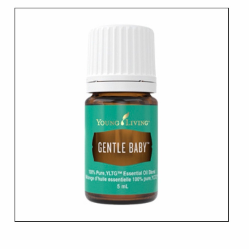 Young Living Gentle Baby Oil with White Cap and Brown Bottle
